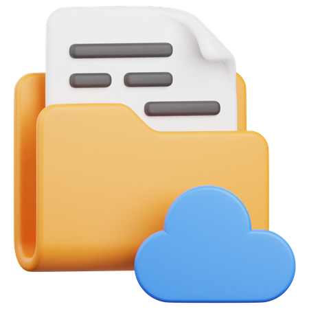 Cloud Folder  3D Icon