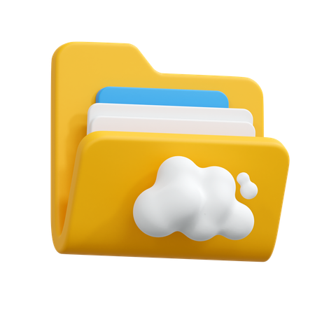 Cloud folder  3D Icon