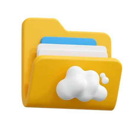 Cloud folder  3D Icon