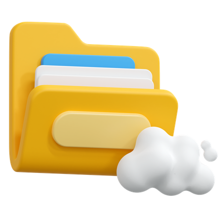 Cloud folder  3D Icon