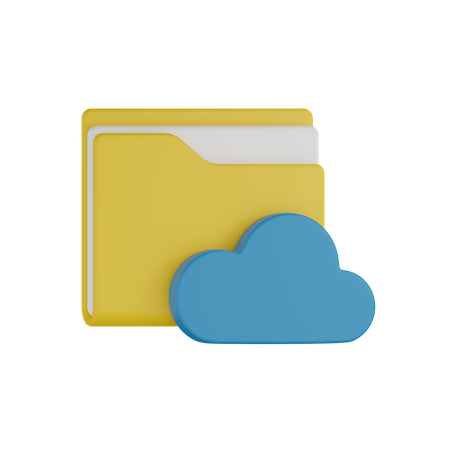 Cloud Folder  3D Icon