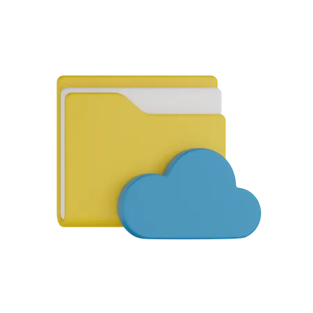 Cloud Folder  3D Icon