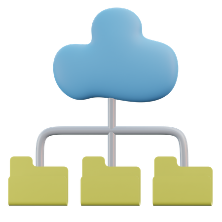 Cloud Folder  3D Icon