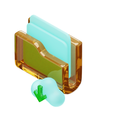 Cloud Folder  3D Icon