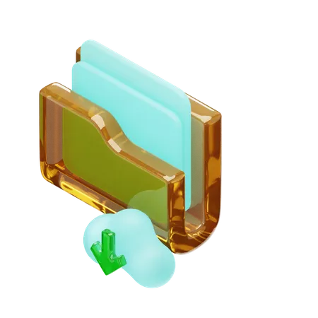 Cloud Folder  3D Icon