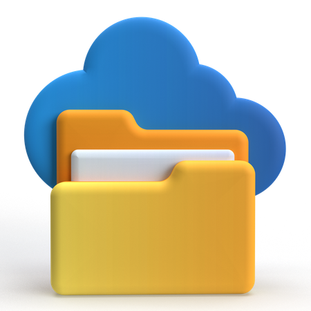 Cloud Folder  3D Icon