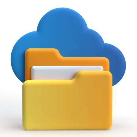 Cloud Folder  3D Icon