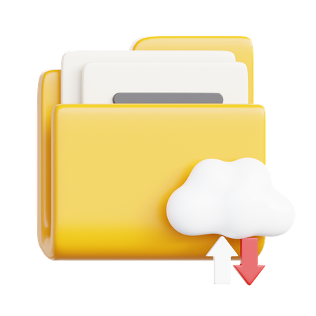 Cloud Folder  3D Icon