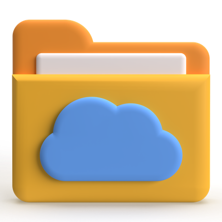 Cloud Folder  3D Icon