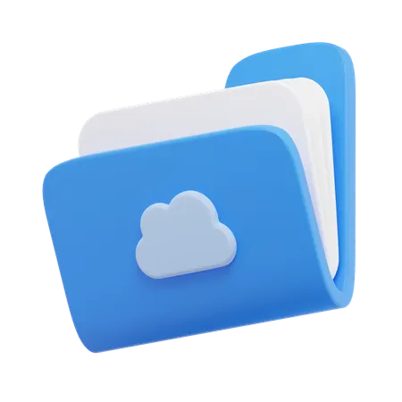 Cloud Folder  3D Icon