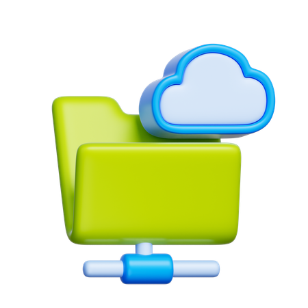 Cloud Folder  3D Icon