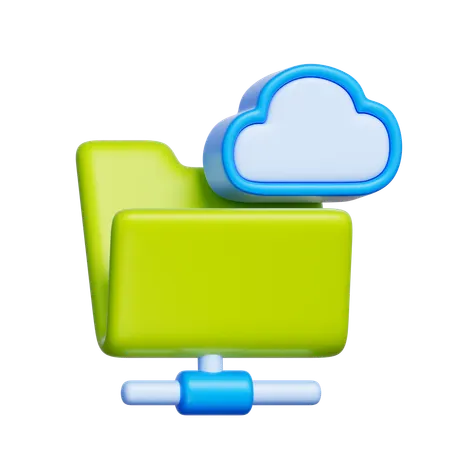 Cloud Folder  3D Icon