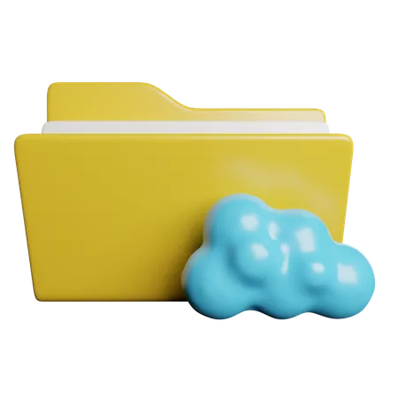 Cloud Folder  3D Icon