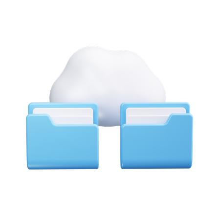 Cloud Folder  3D Icon