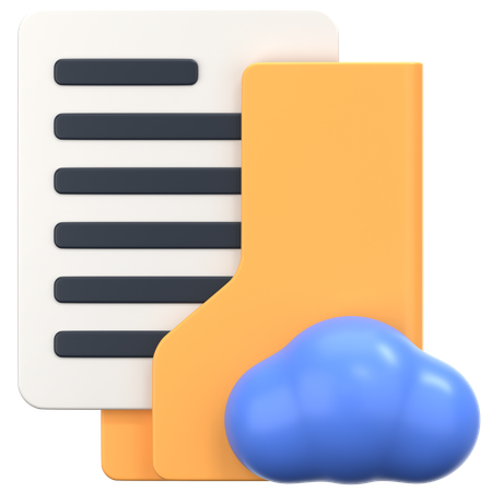 Cloud Folder  3D Icon