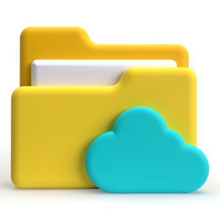 Cloud Folder  3D Icon