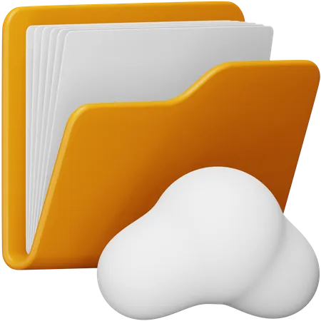 Cloud Folder  3D Icon