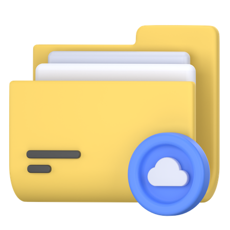 Cloud folder  3D Icon