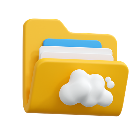 Cloud folder  3D Icon