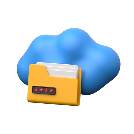 Cloud Folder  3D Icon