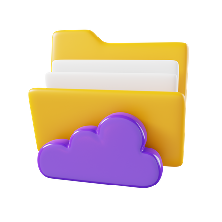 Cloud Folder  3D Icon