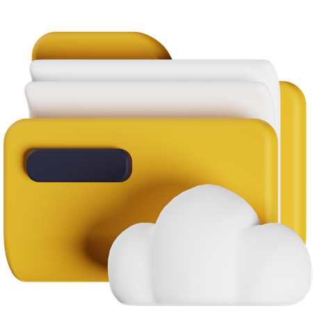 Cloud Folder  3D Icon