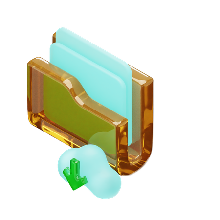 Cloud Folder  3D Icon