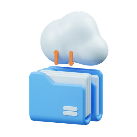 Cloud Folder 3D Icon