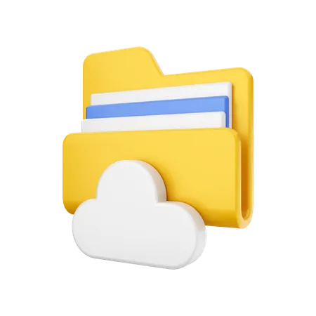 Cloud Folder  3D Illustration