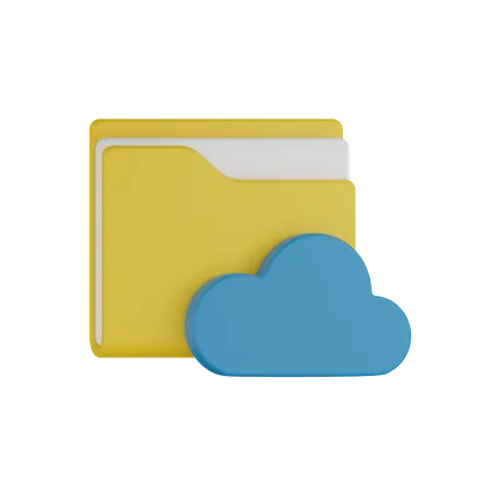 Synchronize Cloud Folder 3D Icon