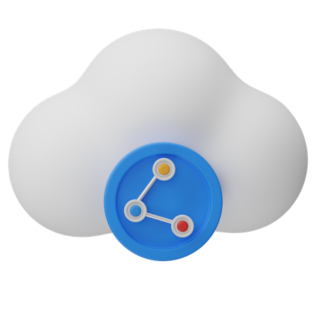 Cloud-Freigabe  3D Icon