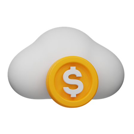 Cloud-Geld  3D Icon