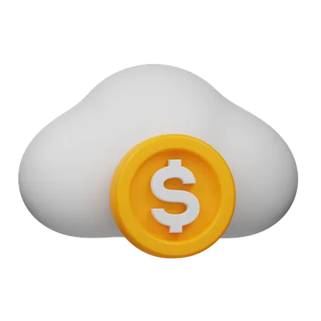 Cloud-Geld  3D Icon