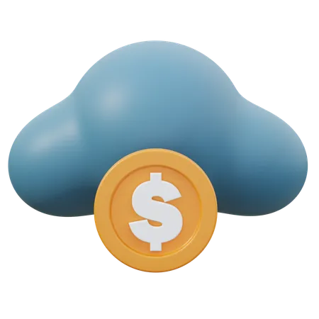 Cloud-Geld  3D Icon