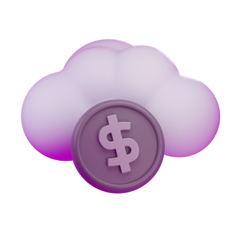 Cloud-Geld  3D Icon