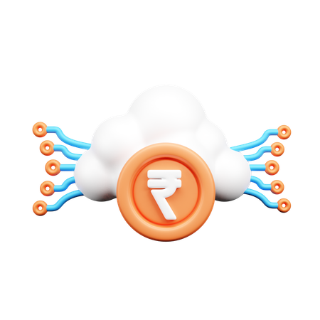 Cloud-Geld  3D Icon