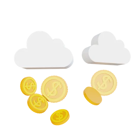 Cloud-Geld  3D Illustration