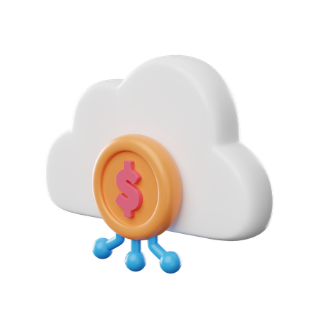 Cloud-Geld  3D Icon