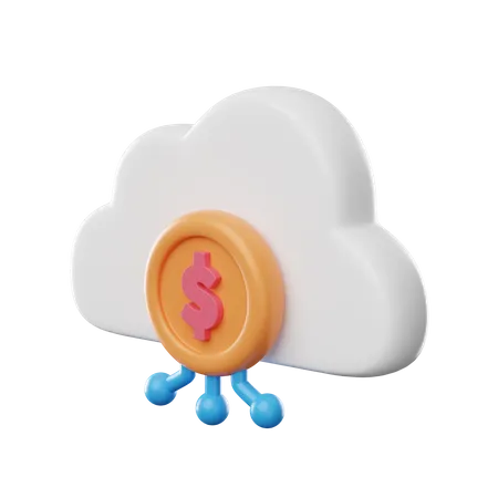 Cloud-Geld  3D Icon