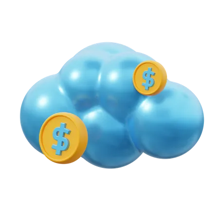 Cloud-Geld  3D Icon