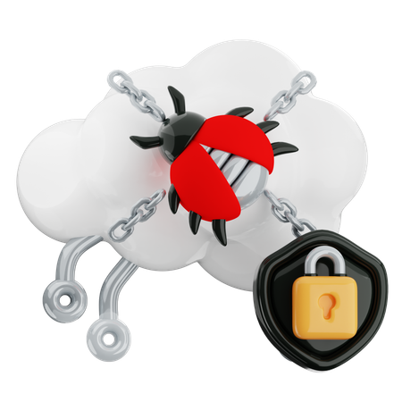 Nuage piraté  3D Icon