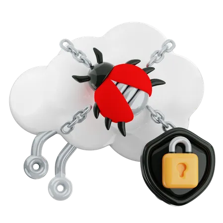 Nuage piraté  3D Icon