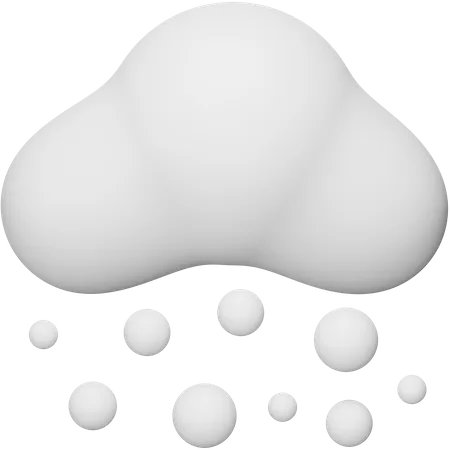 Cloud Hail  3D Icon