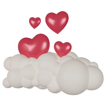 Cloud Heart  3D Icon