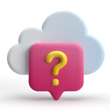 Cloud Help  3D Icon