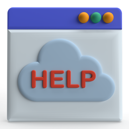 Cloud Help  3D Icon