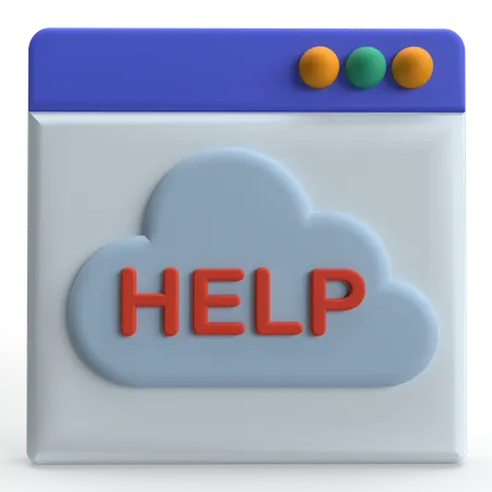 Cloud Help  3D Icon