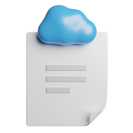 Wolkennotiz  3D Icon