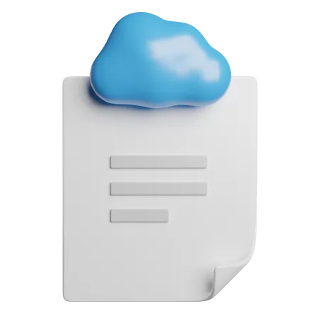 Wolkennotiz  3D Icon