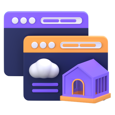 Cloud Home  3D Icon